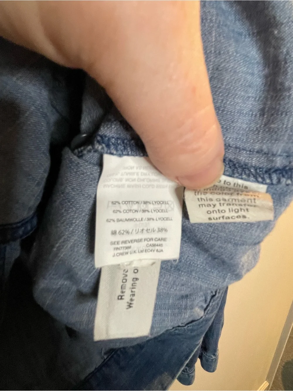 Madewell chambray tie wrap blouse L